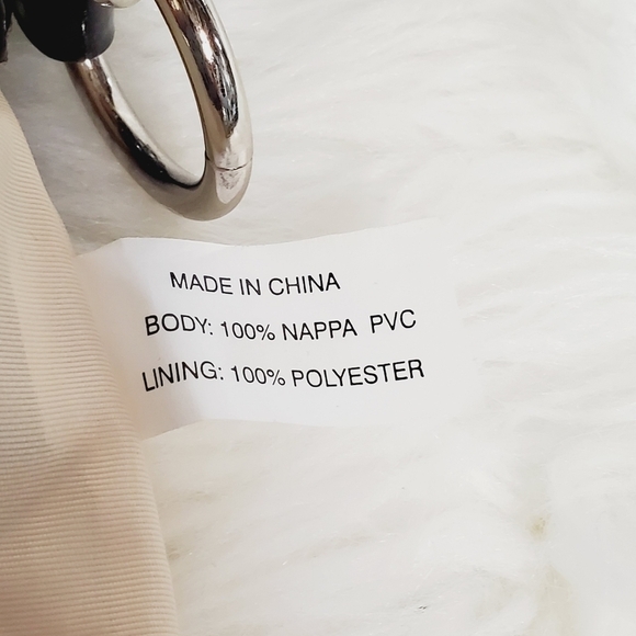 Victoria Roberts Black Patent PVC Leather Crossbody Bag Purse - Picture 11 of 12